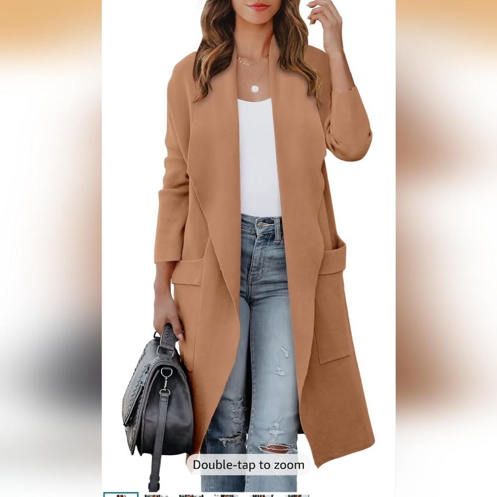ANRABESS Women's Long Cardigan Sweater- SIZE L